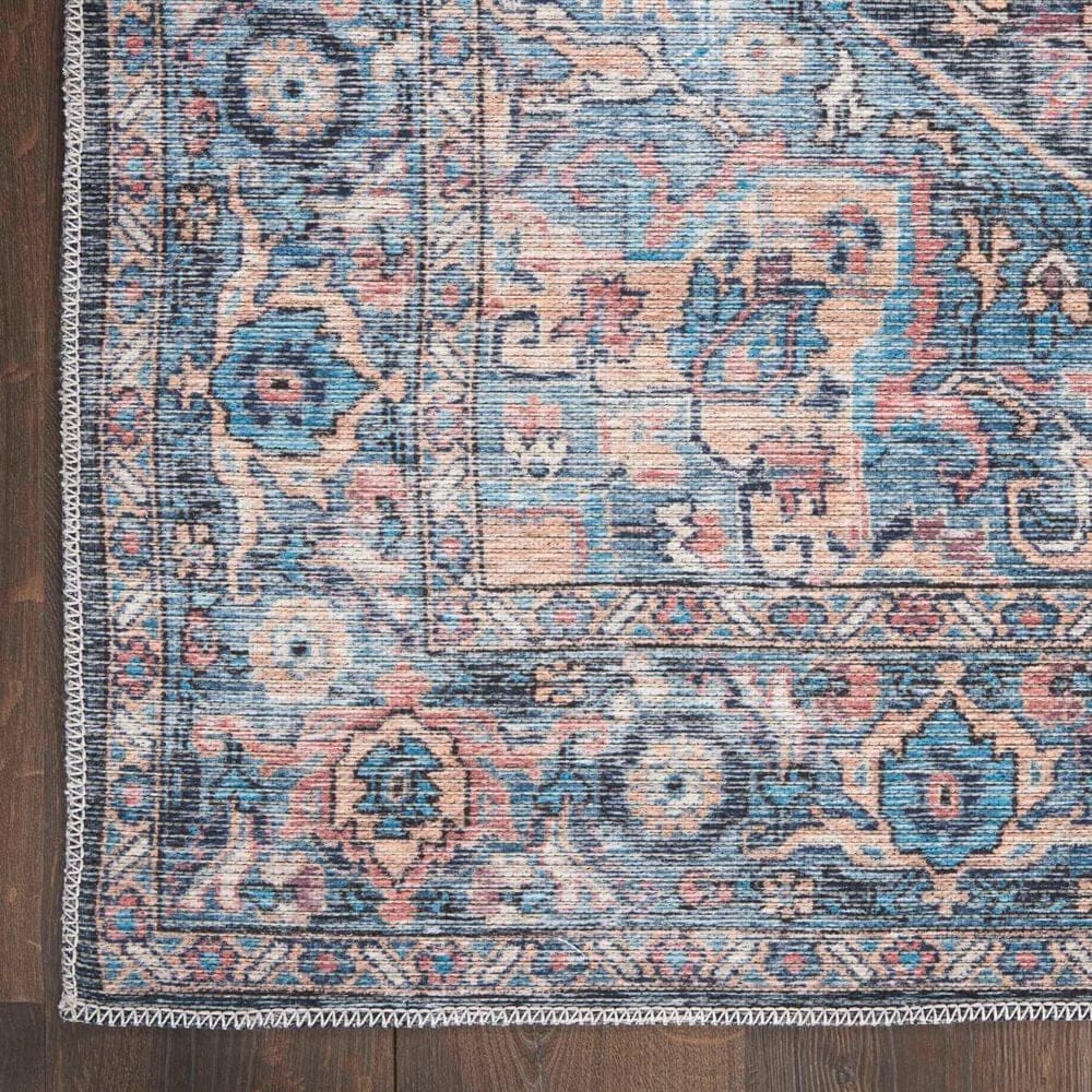57 Grand by Nicole Curtis Series 1 4&#39; x 6&#39; Blue, Beige and Pink Area Rug, , large