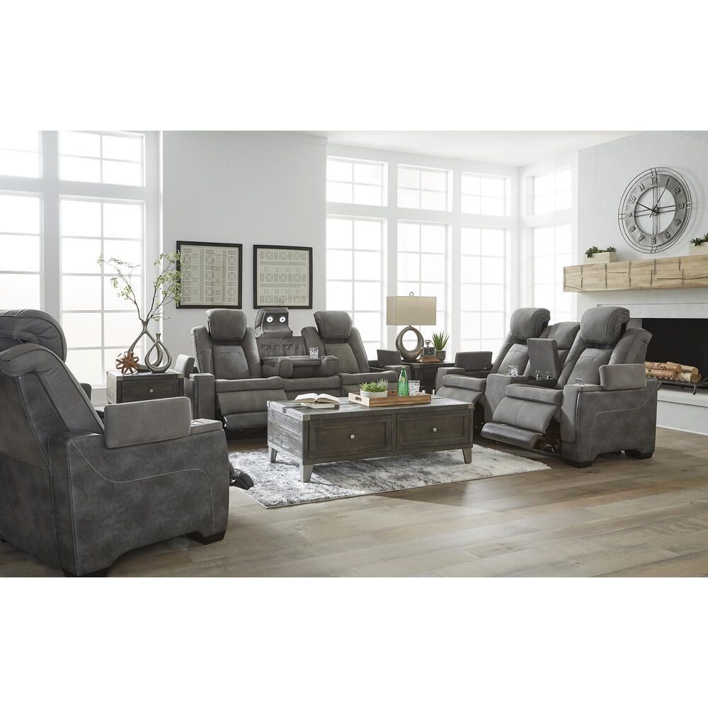 Ashley Next-Gen DuraPella Power Reclining Sofa in Slate, , large