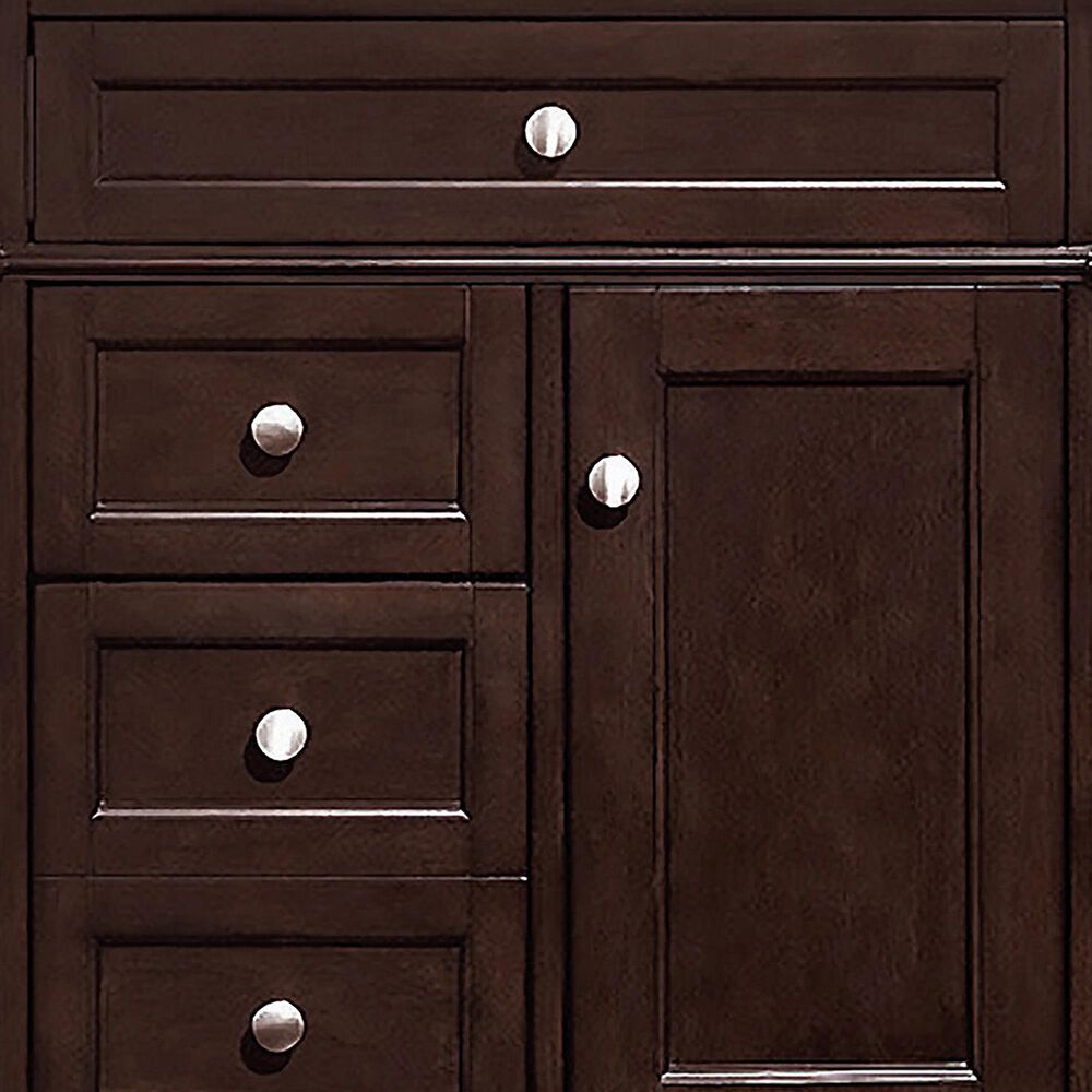 James Martin Vanities Brittany 30&quot; Single Bathroom Vanity in Burnished Mahogany with 3 cm Lime Delight Quartz Top and Rectangular Sink, , large