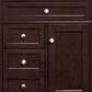 James Martin Vanities Brittany 30" Single Bathroom Vanity in Burnished Mahogany with 3 cm Lime Delight Quartz Top and Rectangular Sink, , large