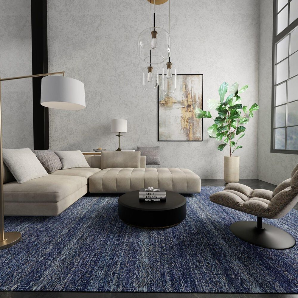 Feizy Dakota 7&#39;9&quot; x 9&#39;9&quot; Blue and Multicolor Area Rug, , large