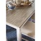 Signature Design by Ashley Skempton 3-Piece Counter Height Dining Set in White and Light Brown, , large