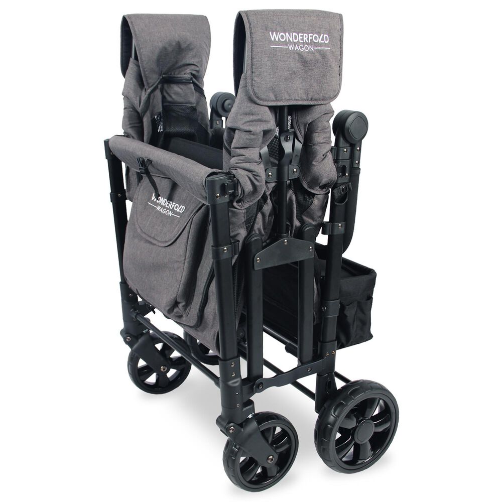 Wonderfold Elite Quad Stroller Wagon in Charcoal Gray, , large