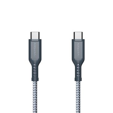 Ventev High Speed Usb C To Usb C Braided Cable With 2x The Copper For Faster Charging 6ft - Gray, , large