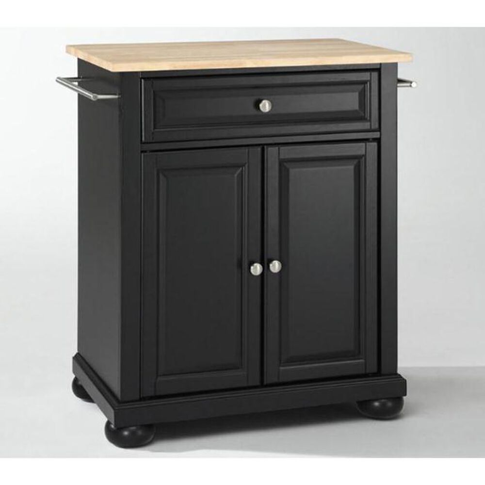 Crosley Furniture Alexandria Natural Top Portable Kitchen Island, , large
