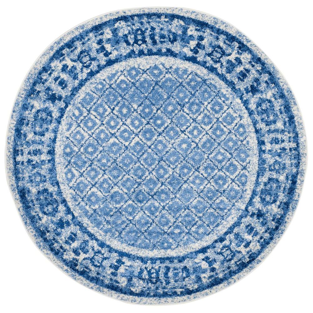 Safavieh Adirondack ADR110D-4R 4" x 4"  Silver/Blue Round Rug, , large