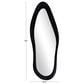Maple and Jade 65" x 26" Velvet Abstract Wavy Wall Mirror in Black, , large