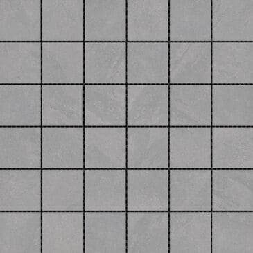 Emser Brook II Silver 12" x 12" Ceramic Mosaic Tile, , large
