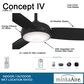 Minka-Aire Concept IV 54" Ceiling Fan with LED Light in Coal, , large