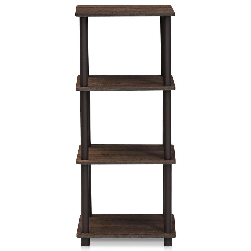 HOMLUX Turn-N-Tube 3-Space Bookshelf in Walnut and Brown, , large