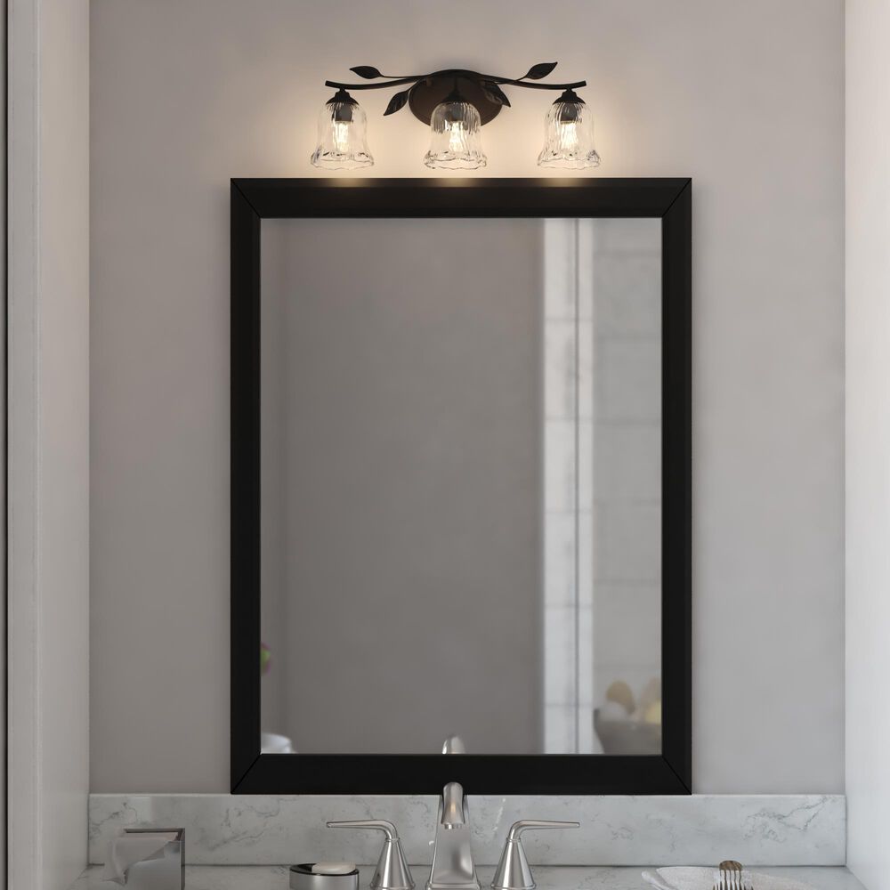 Vaxcel Fairwood 3-Light Bathroom Vanity in Matte Black, , large