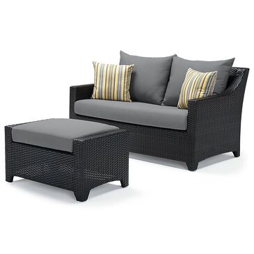 RST Brands Deco 2-Piece Sunbrella Patio Loveseat Set in Charcoal Grey, , large