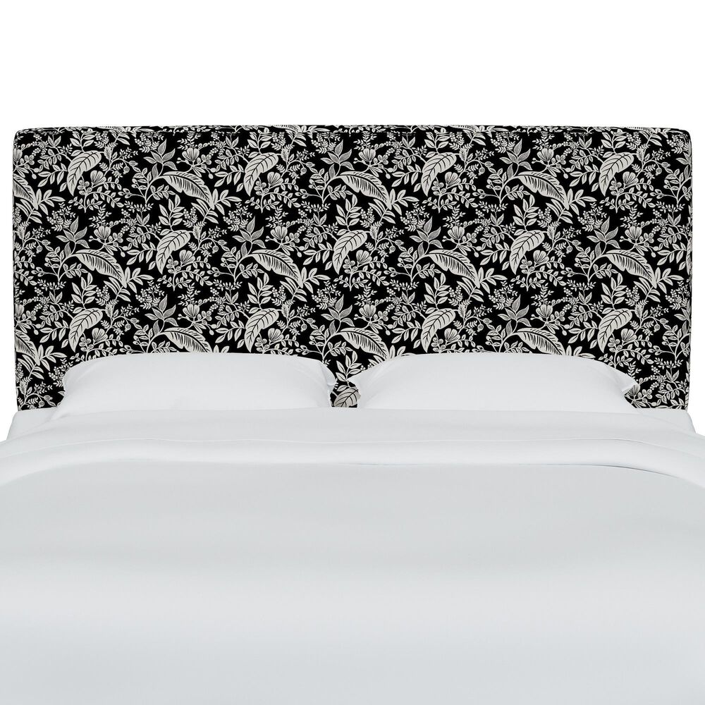 Rifle Paper Co Crafted by Cloth &amp; Company Elly Full Headboard in Canopy Black/Cream, , large