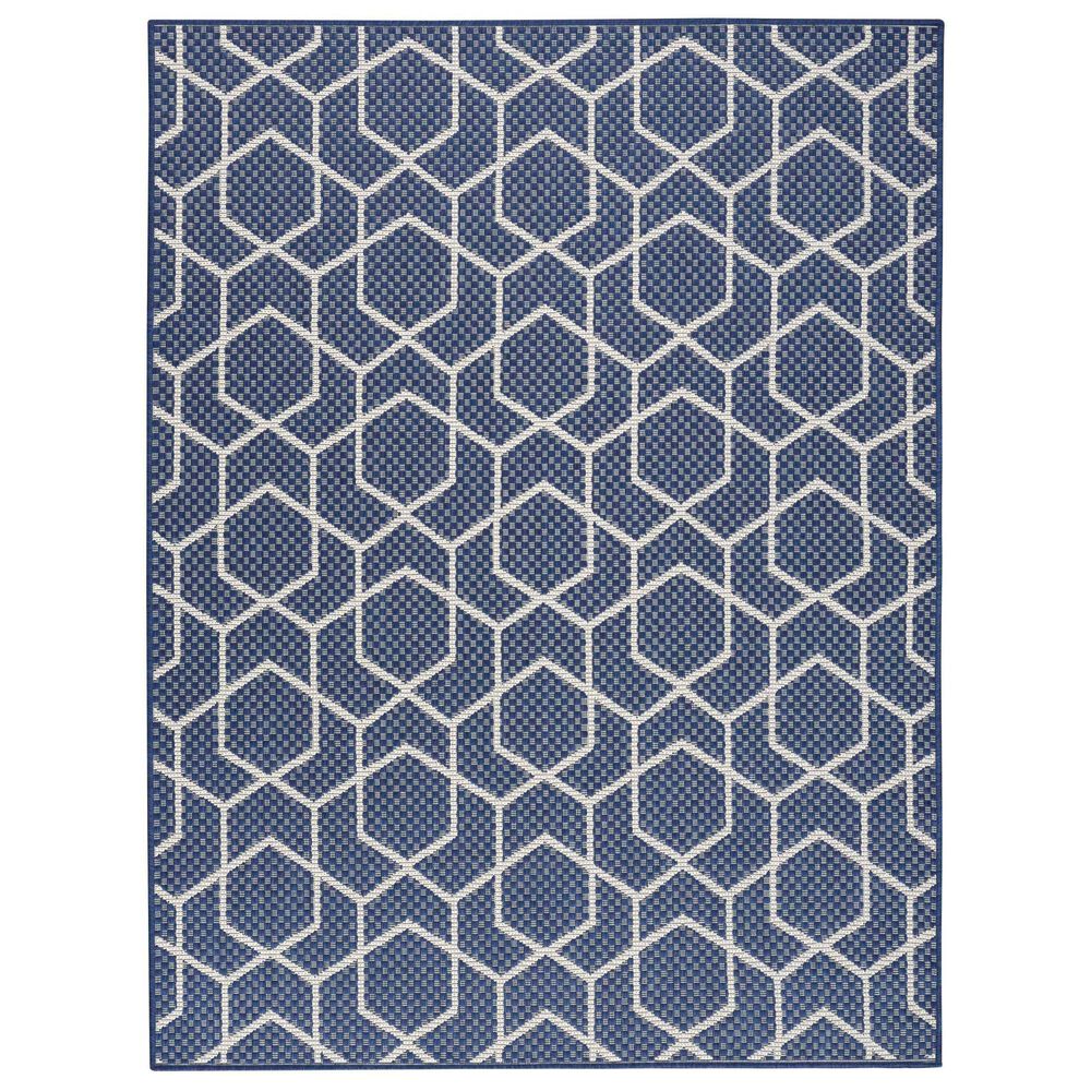 Nourison Horizon HOZ01 Navy 5&#39; x 7&#39; Indoor/Outdoor Area Rug, , large