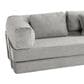 Jaxx Unsofa Stationary Sofa in Mouse Grey Velvet, , large