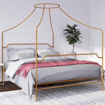 Novogratz Camilla Queen Canopy Bed in Gold, , large