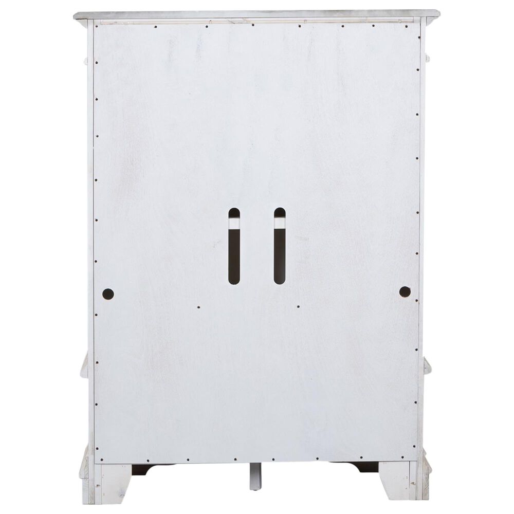 Belle Furnishings Abbey Park Mirrored Door Chest in White, , large