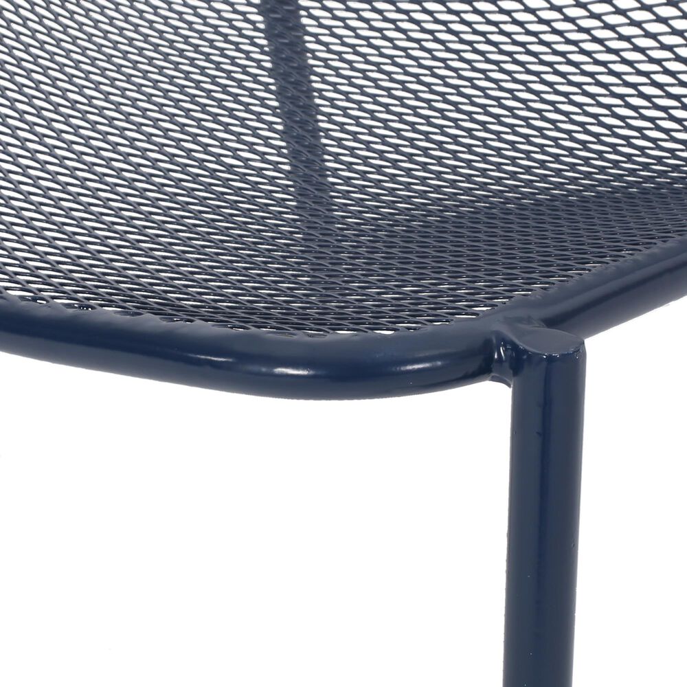 Hearth and Haven Kincaid Outdoor Stackable Mesh Chair in Navy (Set of 2), , large