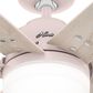 Hunter Pacer 44" Ceiling Fan with LED Lights in Blush Pink, , large