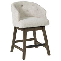Signature Design by Ashley Tripton Swivel Barstool in Linen