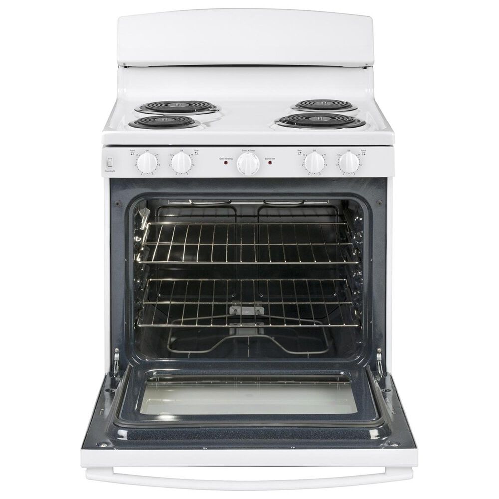 GE Appliances 30" Free-Standing Electric Range with Coil Top in White, , large