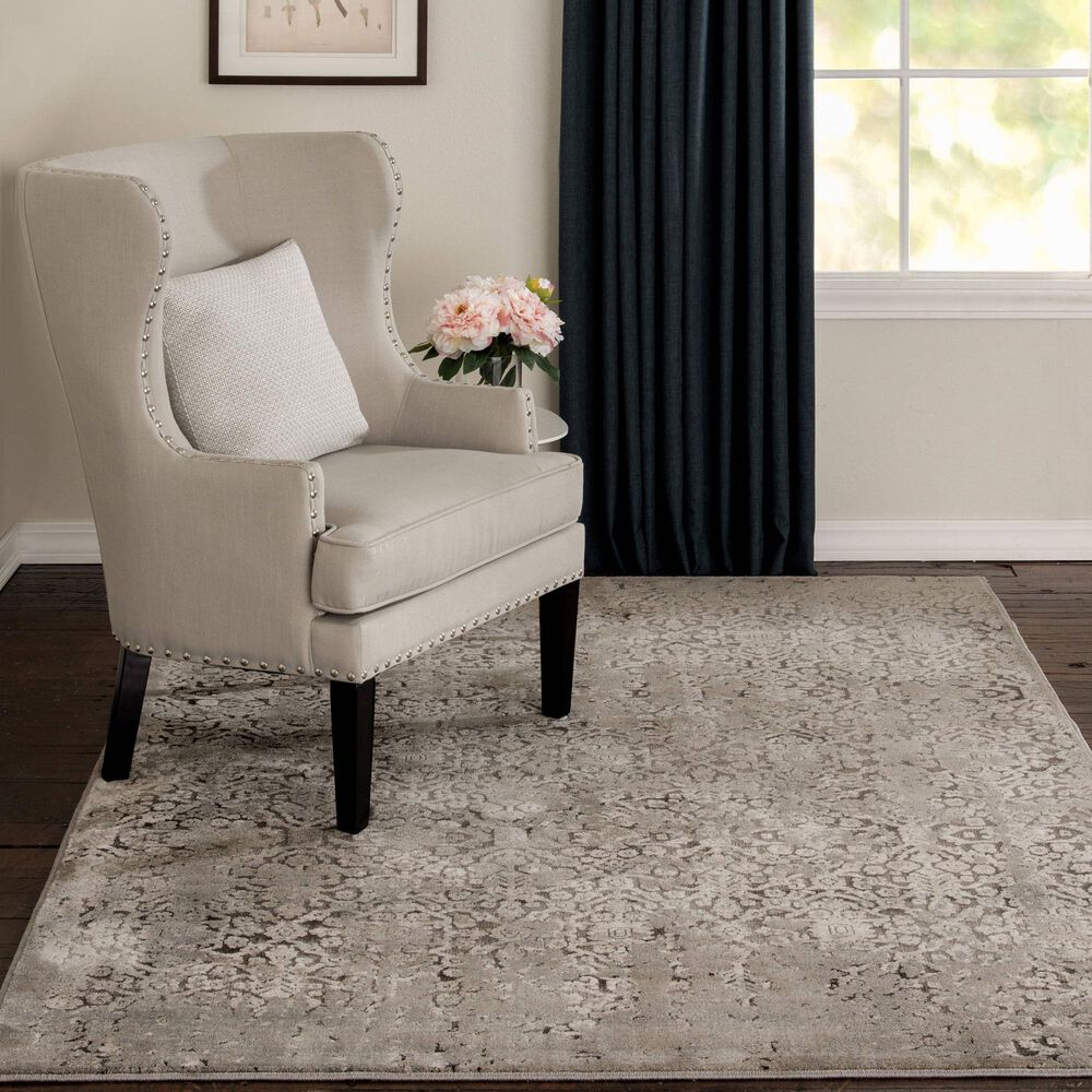 Central Oriental Clearwater Erozio 8&#39; x 10&#39; Brown and Cream Area Rug, , large