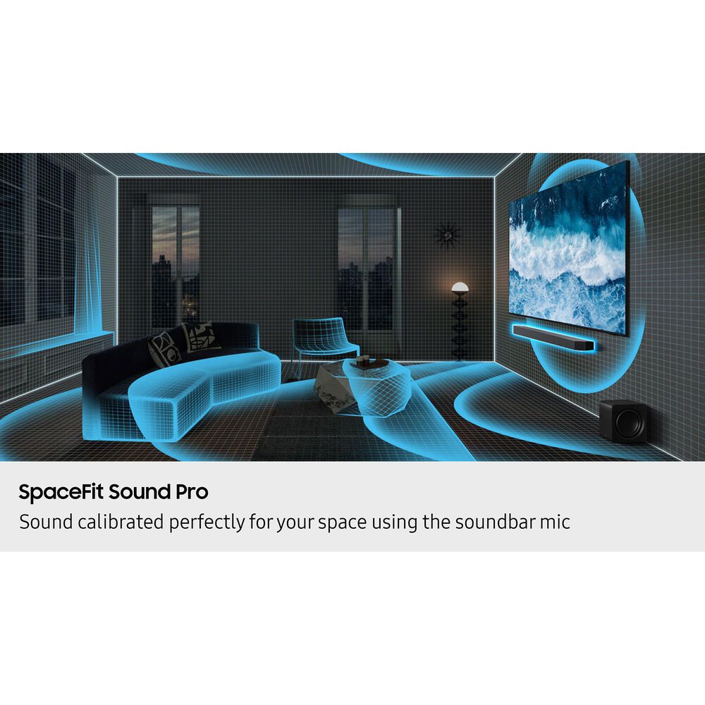 Samsung 100" Class QN80F QLED 4K Vision AI - Smart TV with Q-Series 11.1.4 Channel Soundbar System in Titan Black, , large