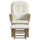 Eastern Shore Kennedy Rocker Glider Chair with Ottoman in Vanilla, , large