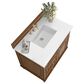James Martin Vanities Lorelai 36" Single Vanity in Mid-Century Walnut with 3 CM White Zeus Quartz Top, , large