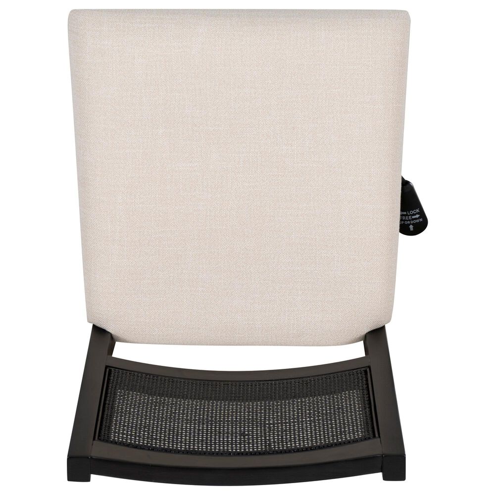 Linon Home Decor Bauer Swivel Office Chair with Cream Cushion in Black, , large