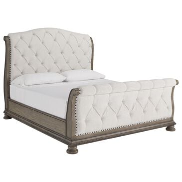 Ashley Ardenfield King Upholstered Sleigh Bed in Light Brown, , large