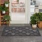 Nourison Easy Care 2" x 4" Charcoal and Black Indoor/Outdoor Area Rug, , large