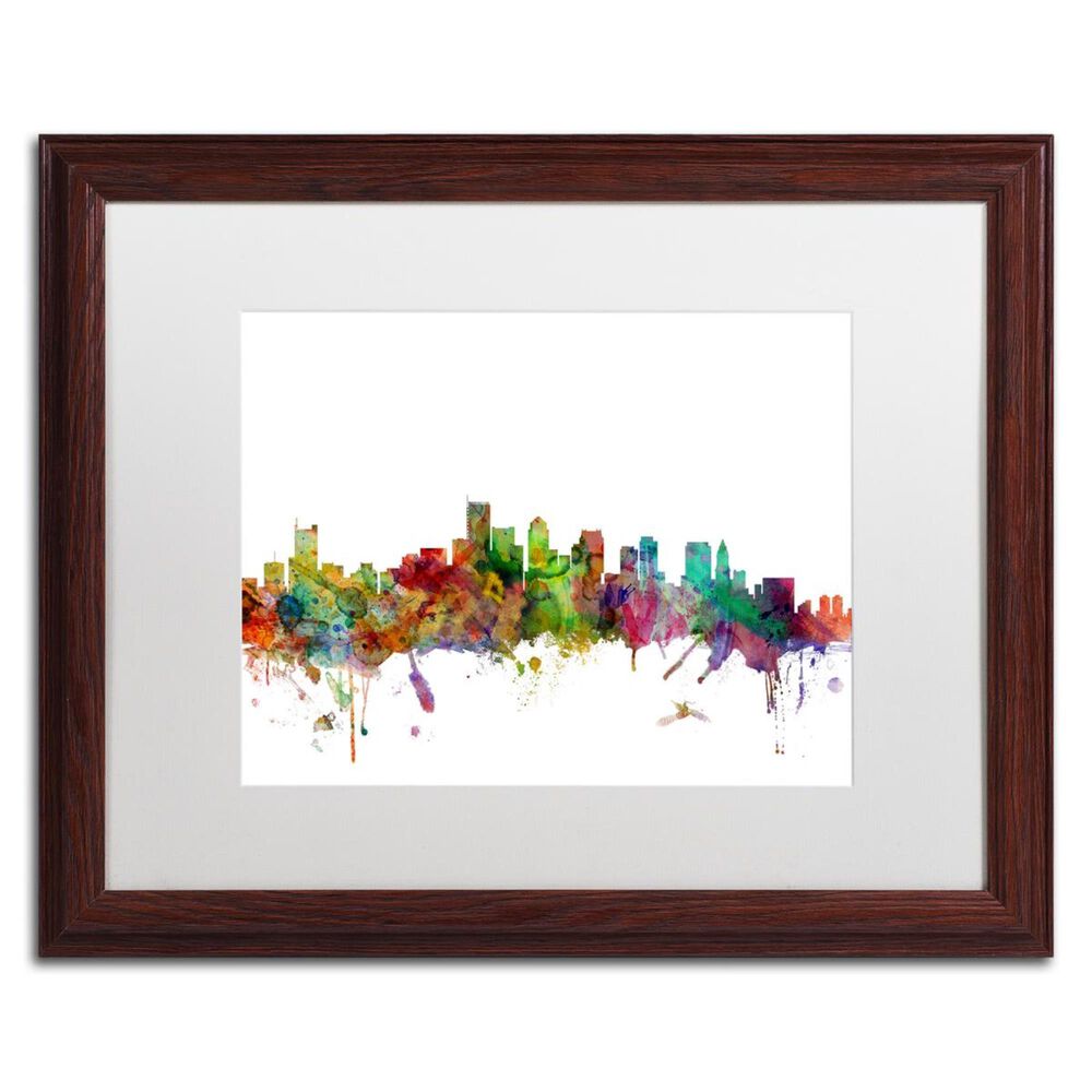 Timberlake Michael Tompsett "Boston Massachusetts Skyline" Matted Framed Art 45812302, , large