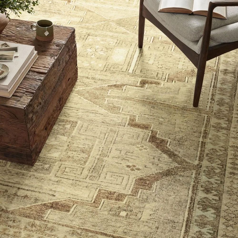 Magnolia Home Sinclair 5&#39; x 7&#39; Khaki and Tobacco Area Rug, , large