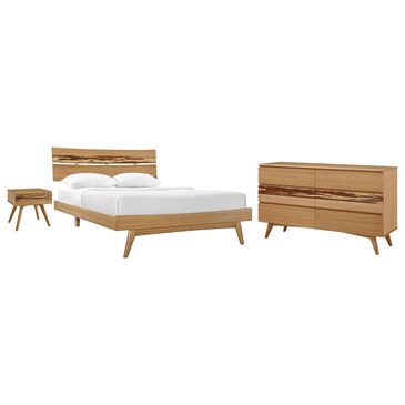 Natural Bamboo Furnishings Azara 3 Piece Queen Bedroom Set in Caramelized, , large