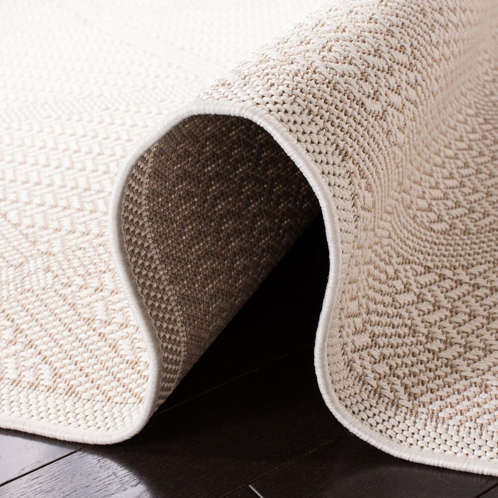 Safavieh Bermuda 6&#39;7&quot; x 9&#39;2&quot; Cream and Beige Indoor/Outdoor Area Performance Rug, , large