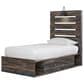 Signature Design by Ashley Drystan 5 Piece Twin Dual Storage Bed Set in Brown Rustic, , large