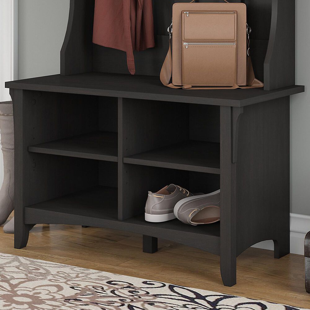 Bush Salinas Shoe Storage Bench in Vintage Black, , large
