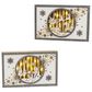 The Gerson Company 11" Holiday Scene Wall Decor in White and Silver (Set of 2), , large