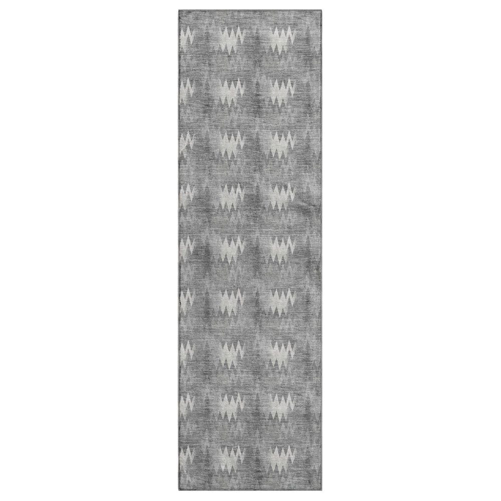 Dalyn Rug Company Soft Essentials Chevron Gray 2"3" x 7"6" Runner, , large