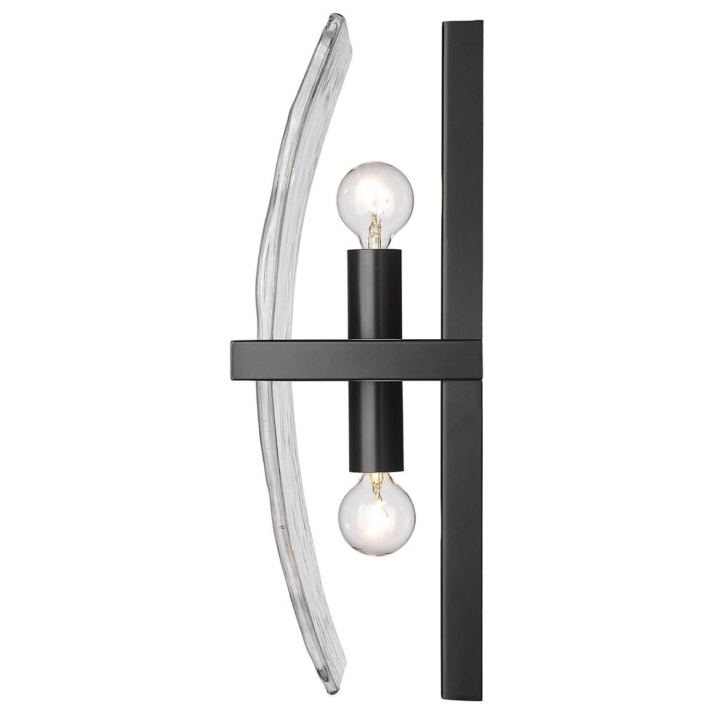 Golden Lighting Aenon 2-Light Wall Sconce in Matte Black, , large