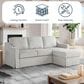 Lifestyle Solutions Haddington Stationary Convertible Sofa with Chaise in Linen, , large