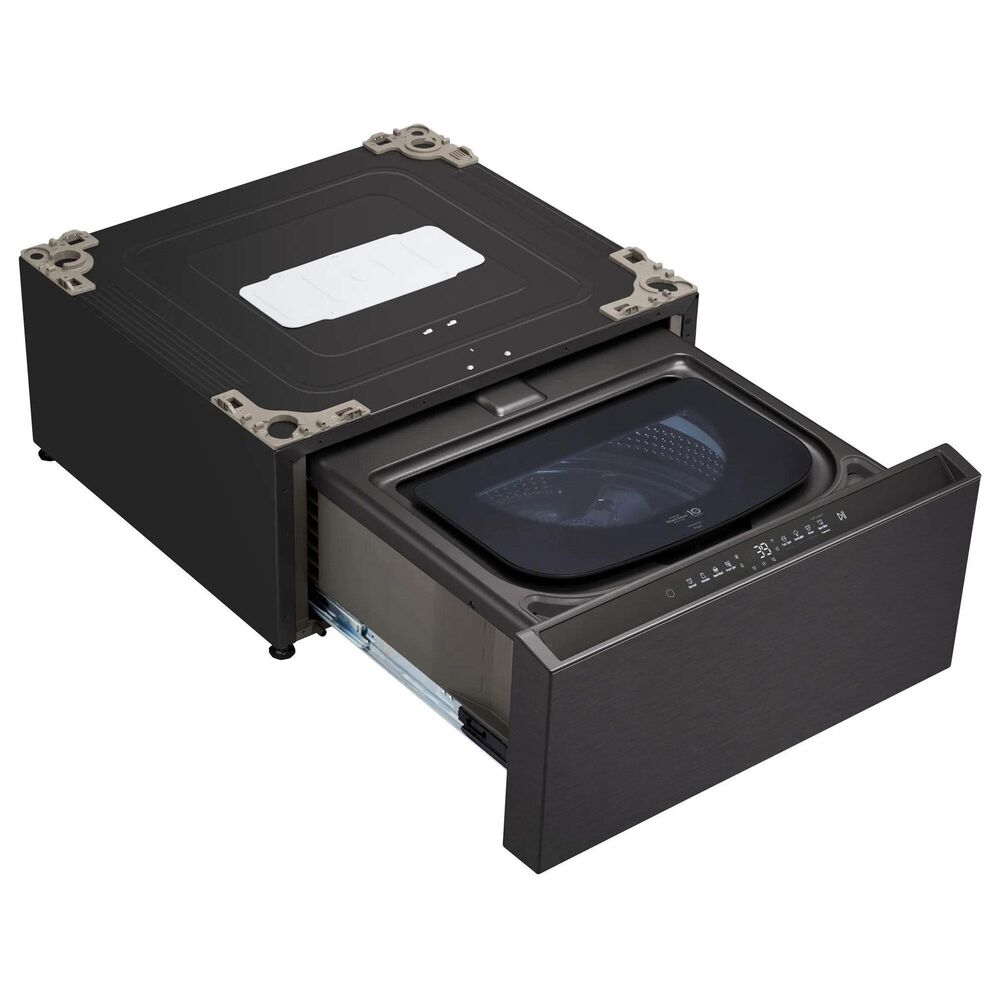 LG Signature 1 Cu. Ft. SideKick Pedestal Washer in Brushed Black Steel, , large