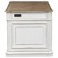 Belle Furnishings Junior Executive Desk in Antique White and Bark, , large