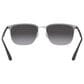 Rayban Glasses Sunglasses with Grey Gradient Lenses in Polished Black on Silver, , large