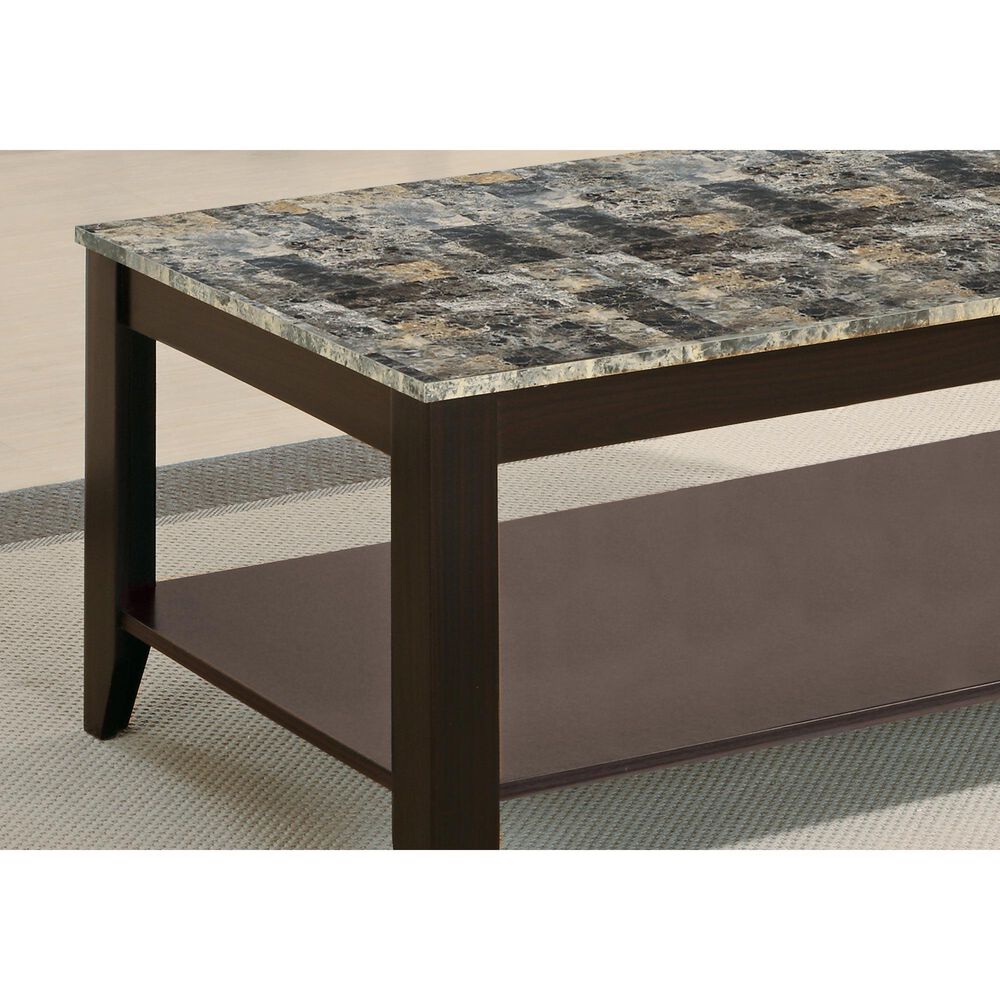 Monarch Specialties 3-Piece Table Set with Shelf in Espresso, , large