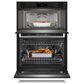 KitchenAid 30" Electric Microwave Wall Oven Combo with Air Fry Mode in Black Stainless Steel, , large