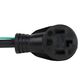 Petra Industries Inc 3-Prong to 4-Prong Dryer Cord Adapter in Black, , large