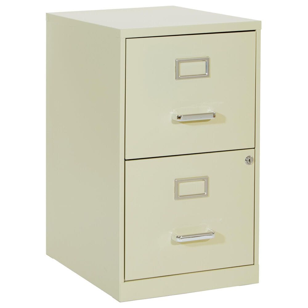 Valor Living 2-Drawer Locking Metal File Cabinet in Tan, , large