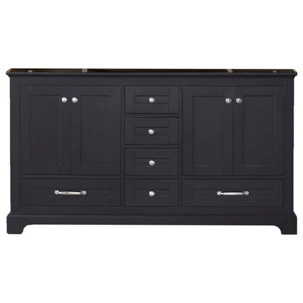Lexora Home Dukes 60&quot; Double Bathroom Vanity in Espresso with 2 cm White Cultured Marble Top and Rectangular Sinks, , large